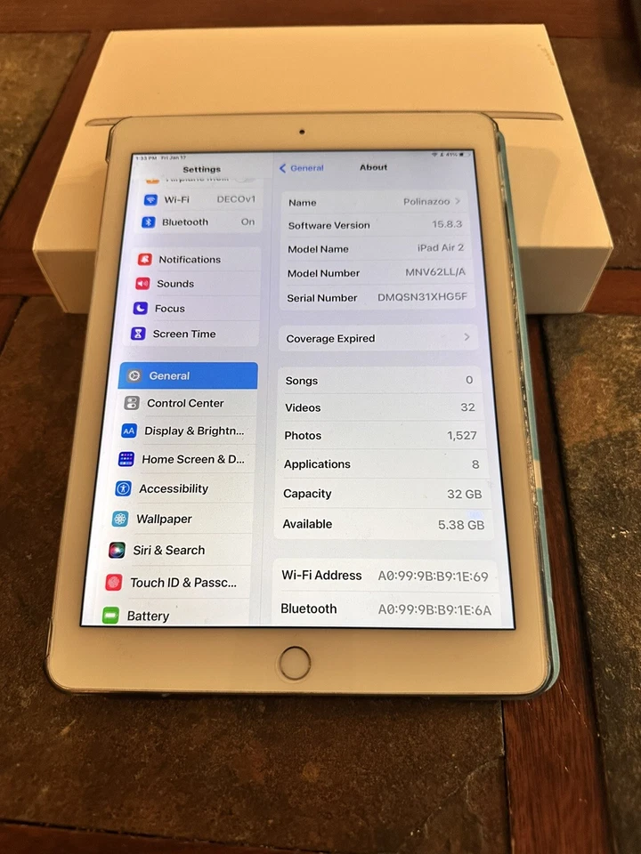 Apple iPad Air 2 A1566 32 GB Wi-Fi 9.7" Silver Excellent Condition Original Box - Image 3 of 4