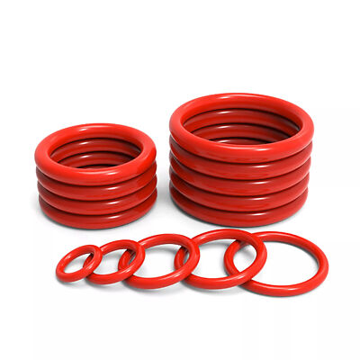 OD 5mm - 46mm Wire Dia 1.0mm Silicon Rubber O-Ring Seals Washers Gasket