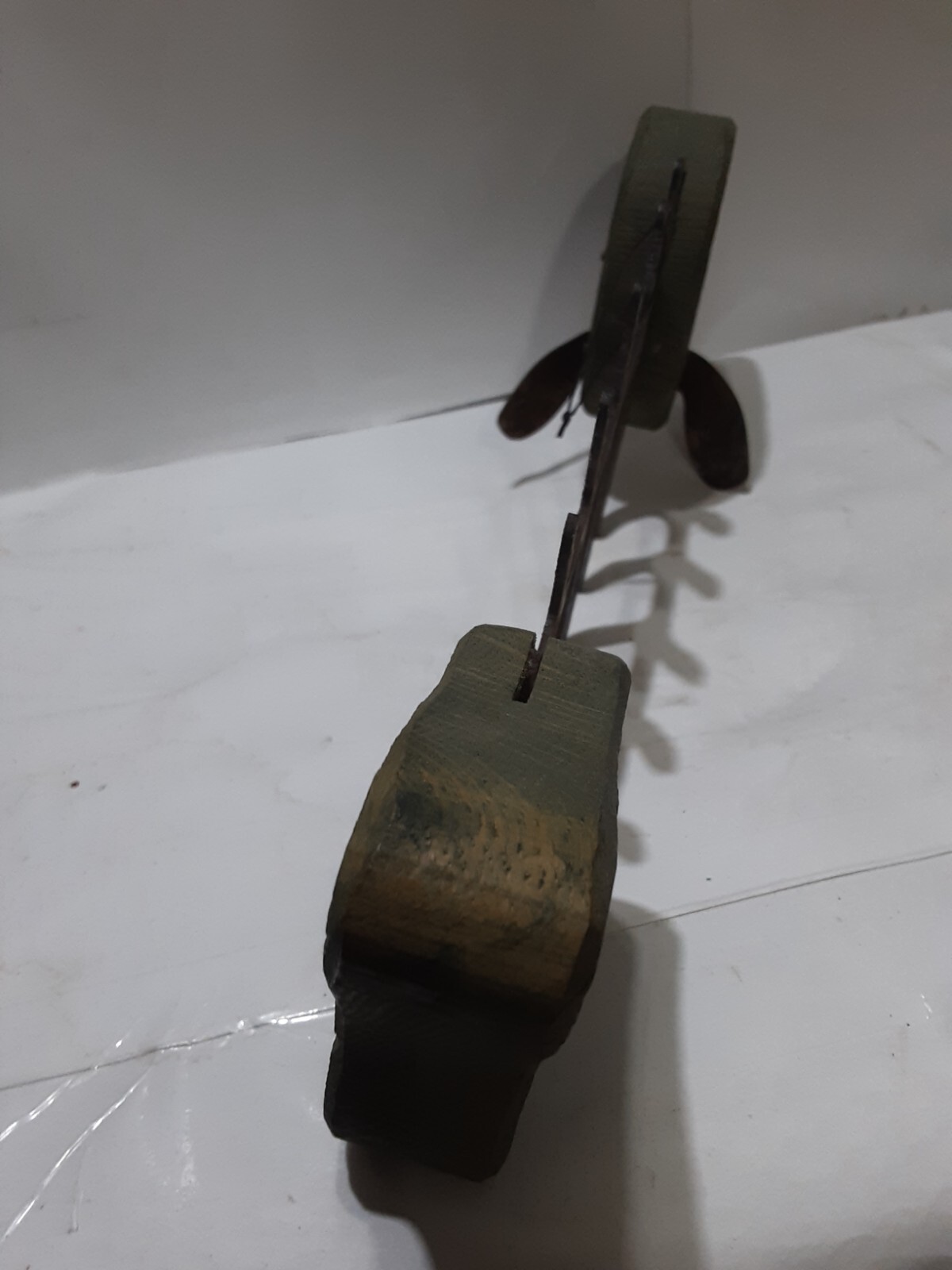 WAY COOL VINTAGE WOOD AND METAL FISH BONE WALL ART SCULPTURE OR HANG eBay