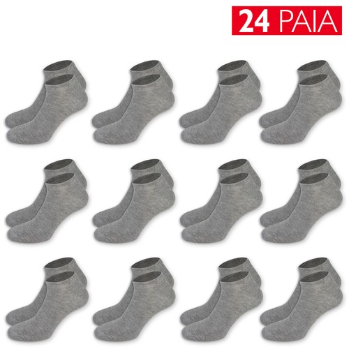 Set 24 Paia Calzini Fantasmini Uomo Donna Corti Mini Calze Cotone Pedulini VEQUE - Imagen 4 de 37