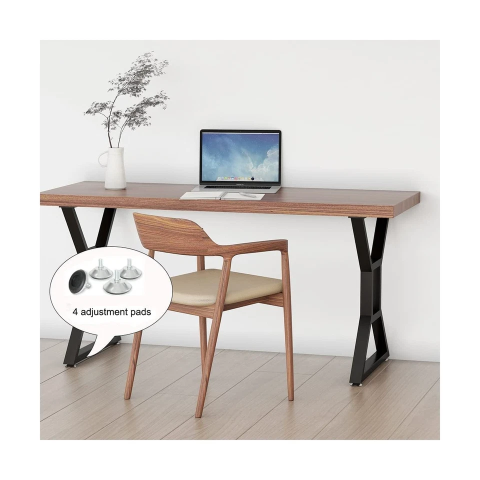 Patas de mesa de metal patas de escritorio de alta resistencia, hágalo usted mismo muebles industriales patas de comedor,... Foto 2 de 4