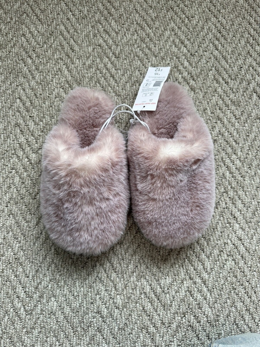 Faux Fur Ladies Slippers In Tesco Tesco F&f Fluffy Slider