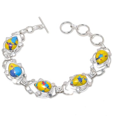 Bracelet En Argent Sterling 925 Fait Main - Pierre Cornaline Rouge - Réglable - Neuf Sans Emballage