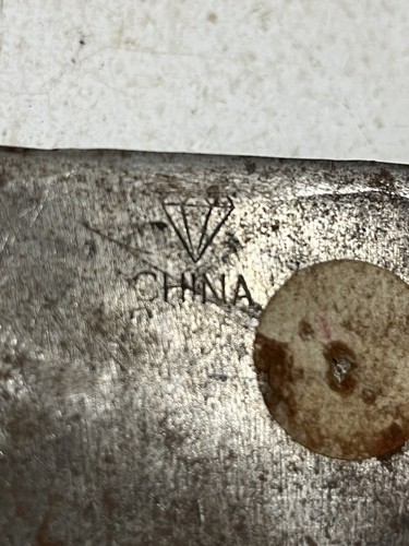 - 1.94 Pounds Axe Head Stamped China With A Diamond Symbol Vintage Hand Tools - Picture 6 of 11