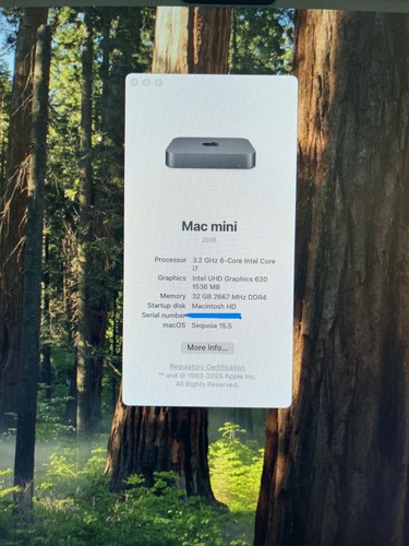 Apple 2018 Mac mini - intel Core - i7 3,2GHz - 32GB RAM 128GB SSD Space Grau - Bild 6 von 8