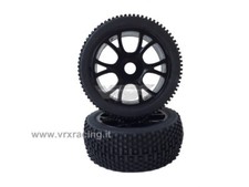 COPPIA RUOTE COMPLETE BUGGY 1/8 OFF ROAD TYRE COMPLETE SET 2 PCS 85046BK VRX