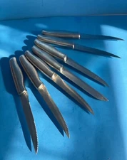 Philippe Richard 7 Piece Steak Knife Set Stainless Handle & Blade 8.5 Inch READ
