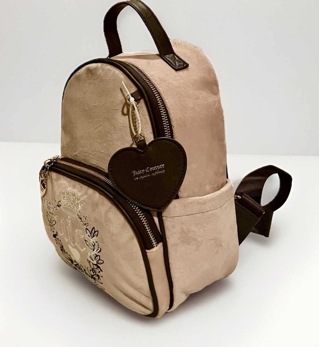 NWT Juicy Couture Heritage Backpack Dusty Blush/Chocolate  display picture 3