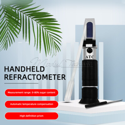 0-32%,0-80% Handheld Sugar Alcohol Refractometer Brix Wine Concentration Meter
