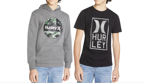 Hurley 2 Pieces Set Boys Hoodie T-shirt Size 5-6 , 7-8, 10-12, 14-16, 18-20 - Picture 23 of 27