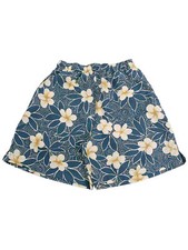 Mens Breakwater Blue Hawaiian Tropical Flower Board Shorts Swim Trunks