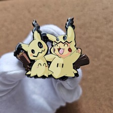 Pok mon Mimikyu  Pikachu cartoon Backpack hat Metal Enamel Pin Badge NEW