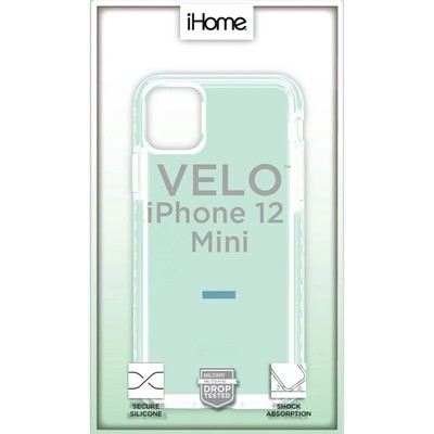 iHome 2IHPC0780F0W2 iPhone 12 Mini Silicone Velo Case, Mint