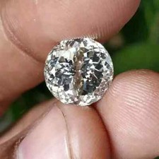 1 Ct Natural White Diamond Round Portuguese Cut VVS1 D Grade GDGL Certified