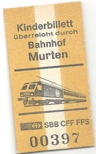 Murten - Switzerland/ Swiss SBB CFF FFS full titled Edmondson