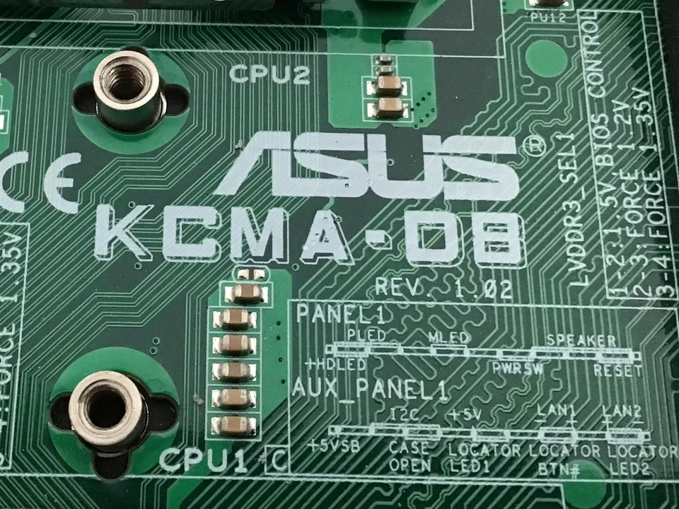 ASUS KCMA-D8 Dual Socket C32 DDR3 2x LAN IPMI Server Motherboard w/ Test AMD CPU - Image 2 of 4