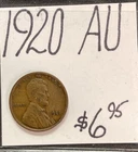 1920 Lincoln Wheat Cent Penny  (AU) About Uncirculated Condition ENN Coins