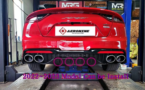 M&S Force Rear Bumper Diffuser Ver2 Matt Black For 2022~2023+ Kia Stinger - Picture 4 of 10