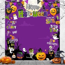 Purple Halloween Photo Backdrop for Photography 70.8x78.7inch