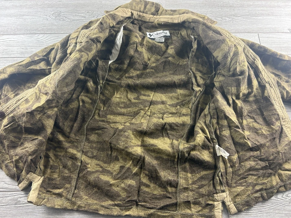 Chaqueta Columbia Abotonada Mezcla de Lana Camuflada Para Hombres M PHG Outfitter Shacket De Colección Foto 4 de 4