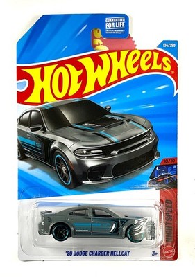 2026 Hot Wheels '20 Dodge Charger Hellcat SRT Gray,  Blue Stripes $1 Combo Ship