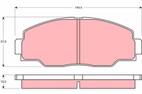 Bremsbelagsatz Scheibenbremse TRW GDB1042 FüR Toyota Dyna YU60_ YU60R