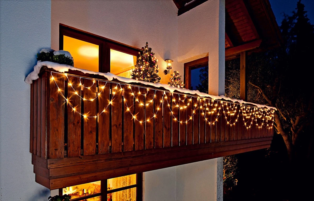 Weihnachtsdeko Balkon in Lichterketten zur Weihnachtsdekoration online kaufen