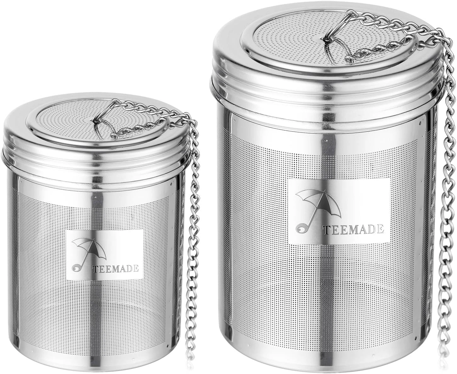 2 Pack Tea Infuser,Extra Fine Mesh Holes Tea Ball Strainers with Threaded Connec