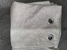 Next Natural Bouclé Curtains 168x183cm Lined Eyelet