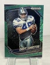 2025 Panini Prizm Black Daryl Johnston Green Shimmer FOTL #/7 Cowboys