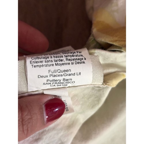Pottery Barn Sunflower Floral Duvet Cover Full Queen Yellow Flowers - Picture 12 of 15