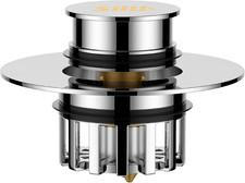 Universal 2 in 1 Bathtub Drain Stopper Bathtub Drain Hair Catcher  Pop-Up Tub Sto