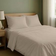 California Design Den King Size Sheets Set - King, 19 - Beige Warm Taupe