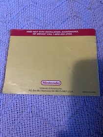Yoshi Nintendo NES Instruction Manual Booklet ONLY