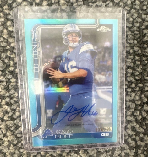 2025 Topps Chrome Jared Goff Chrome Autographs (RAW)