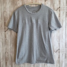 A/X Armani Exchange Men's Size S Solid Gray Short Sleeve Crew-Neck T-Shirt