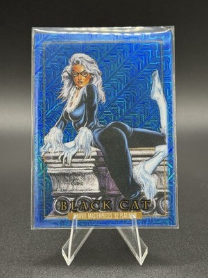 2024 Skybox Marvel Masterpieces '92 Platinum Black Cat #5 Blue Traxx