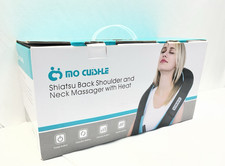 Mo Cuishle Shiatsu Back Shoulder and Neck Massager with Heat, Black, Blue