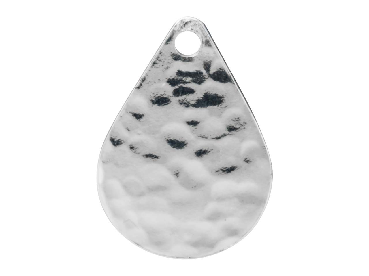 Sterling Silver Teardrop Hammered Blank 10X7mm Pack Of 3 Jewellery Pendant Stamp