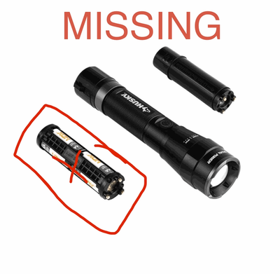 #ad #ad Husky 3000 Lumens Dual Power Rechargeable Tactical Focusing Flashlight MISSING $24.95