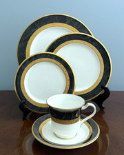 NORITAKE OPULENCE 5 Piece PLACE SETTING Dinner Plate Salad Bread Cup Saucer