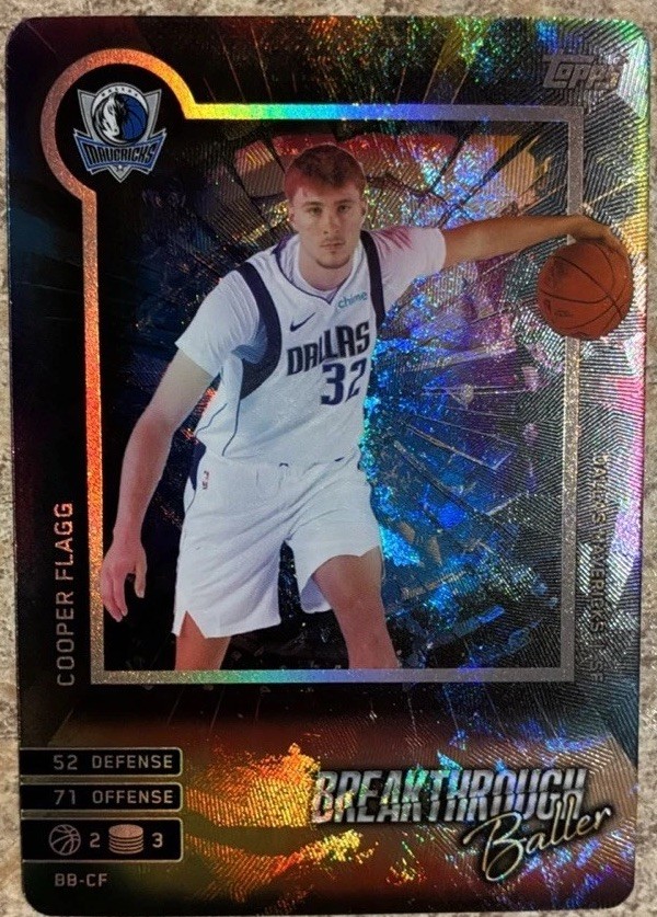Cooper Flagg Rookie Card RC 2025 Topps Match Attax Breakthrough Baller #BB-CF