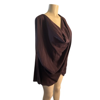 Women XS All Saints AllSaints Silk Itat Shrug Merino Wool Purple Sweater Cocoon