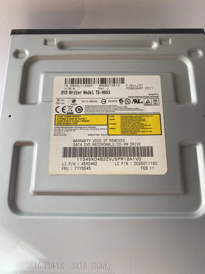 Samsung TS-H653 16X DVD+-RW SATA Burner Drive Black Dell Optiplex HP Lenovo - Image 3 of 3