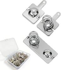 12 Pairs AA Battery Spring Replacement Kit, Nickel Plated Contact Plates Conve