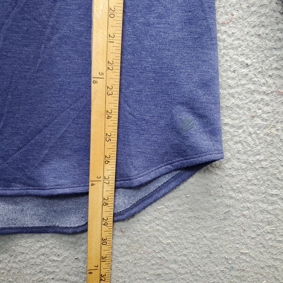 Free Country Free2B Hoodie Womens M Blue Fleece Lined Lace Up Stretch Round Hem - Image 3 of 4