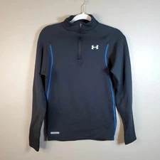 Under Armour 3.0 Base Layer 1/4 Zip Ribbed Mens Small S 