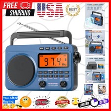 Digital AM FM Shortwave Radio with Best Reception,4000mAh Rechargeable Portab...