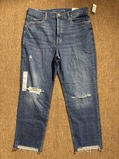 A101 NWT Old Navy Women's Extra High-Rise Sky-Hi Straight Denim Ankle Jeans 14