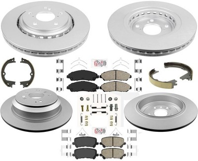 Honda Pilot Brakes fits 2016-24 Front & Rear Rotors Ceramic Pads Parking shoes